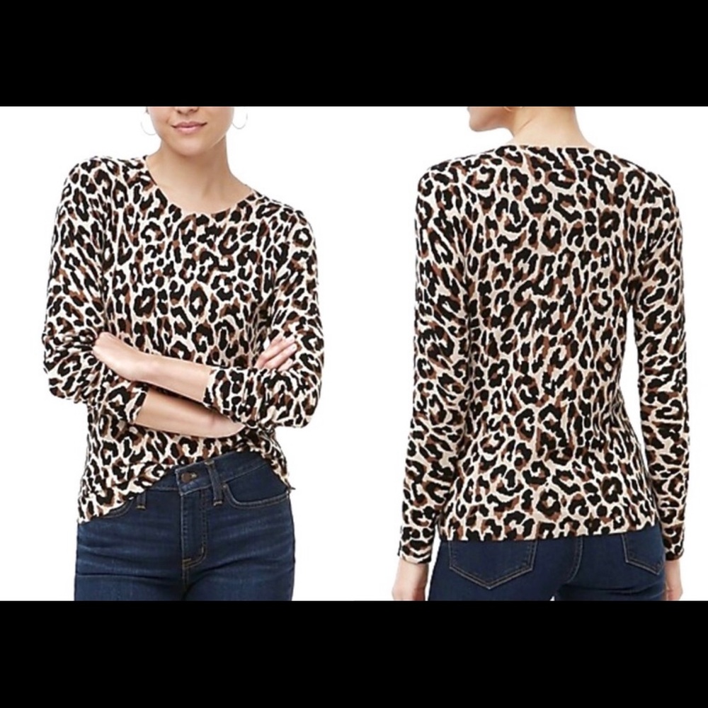 J Crew Animal print pullover sweater Sz Xs